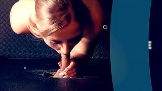 Satine Summers Swallows Endless Glory Hole Cumshots