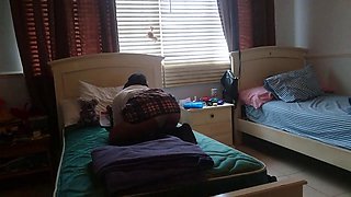Horny Asian Student Masturbates After School