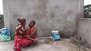 Desi Bhabhi Sona Fingered and Fucked Doggy Style by Jija on Roof - Big Ass, Big Natural Tits, Dress Removed