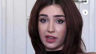 Scarlett Spark A Petite Brunette Beauty Got Spanked At