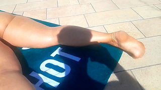 Selena's Outdoor Games Naked in a Sunlight