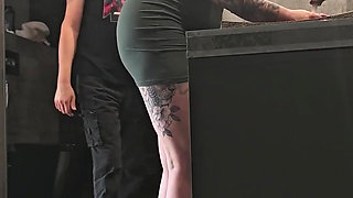 A Camera in a Public Restroom Catches a Strange Man Fucking a Girl Who Is Washing Her Panties.