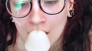 Blowjob with Squirting Dildo and Facial