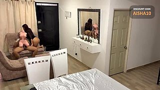 Super Hot Latina Cheats on Husband with Delivery Guy, Fucks Him with Doll and Her Tight Ass - Aisha & Juan