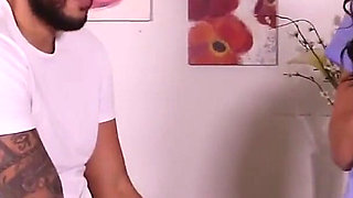 Tied and Bound on the Table While Dana Wolf Teases Then Ruins His Cock