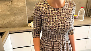 Real Cheating - Fucking My Wife's Boss While the Wife Is in the Kitchen - Russian Amateur with Conversations