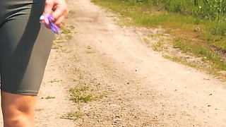 118. Let's Go for a Walk in the Fresh Air? Follow Me and Jerk off to My Butt in Shorts, My Legs and My Nipples.