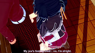 Akeno gives me a blowjob in a public library - DXD NTR Madness Series