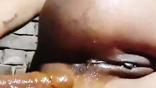 Desi hot girl ass with thick African and lightened her heart