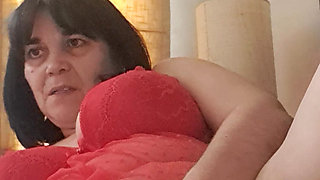 Stepmother in Sexy Red Video Camera