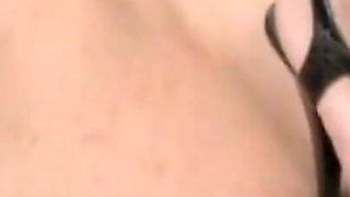 Humiliating foot with tattooed blonde