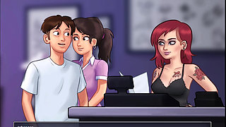 Summertime Saga: Mia got her tattoo, I've helped Roxy get her ID and saw them boobies