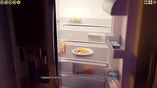 My Pleasure 10: Julian Watches Julia Finger Pussy Moaning His Name Kitchen Boobs