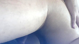 Eating her husband's ass