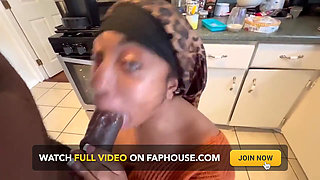 BBC Blowjob in the Kitchen