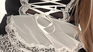 Naughty Maid Masturbates to Orgasm While Master Is Not at Home