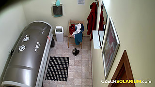 Czech Solarium 30: Long-haired Brunette Shows off Every Curve