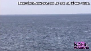 Jumpy hot girl pees in public