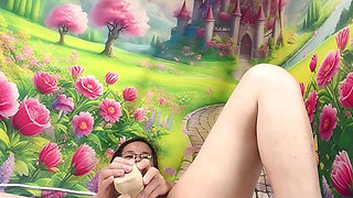 Dildo Fuck Deep in Her Pussy