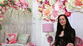 Slow Tease in Black Heels Andsheer Stockings - Footplay and Soft Seduction