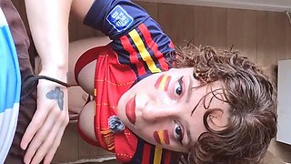 Brujita Roja Argentinian Gets Plowed In Doggystyle On Bed