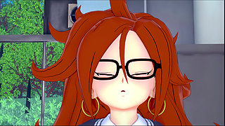 The teacher Android 21 fuck with Gohan on the classroom - DragonBall Zex Series