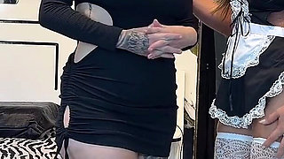 The Maid Who Does Extra with Boss Sucks Her Mistress and Gives Her Pussy to the Porn Boss