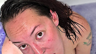 Slut wife facial & JOI