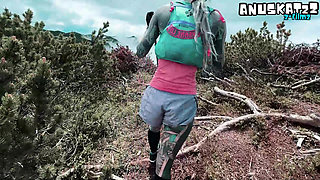 Hiking Mountain Passionate Fuck and Cumshot
