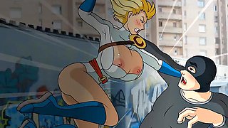 Busty Power Girls Big-Tits Trouble Creampie