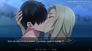 Naruto: Kunoichi Trainer - Virgin Blonde MILF Tsunade with Perfect Body Has Her First Sex Outdoor Underwater with an 18yo Boy