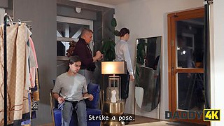 Daddy Steve Q Schools Jesie Rose in Rough Modeling and Slutty Seduction Techniques with Hardcore Blowjob