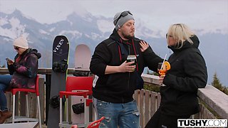 TUSHY Anal Obsessed Beauty Eve Sweet Seduces Clemence Audiard And Her Boyfriend At The Chalet - Eve Sweet