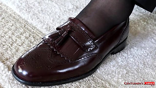 GentlemensCloset Zack Enjoys First Time in Sheers And Loafers Solo