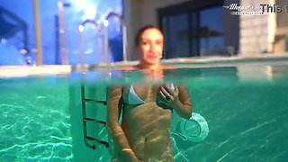 All Innate COUGAR Julia North Underwater Butt sex in the pool