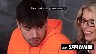 shocked step mother catches her stepson and his friend taking turns to eat their teacher’s pussy