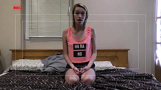 German blonde teen get fucked outdoor