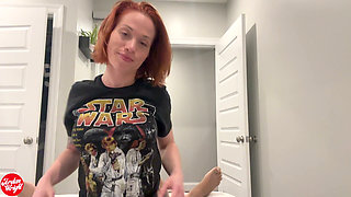 Bratty Redhead Takes the Biggest Facial Ever BBC