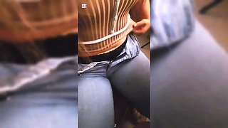My boss goes too far and she starts touching my leg to feel my dick, then she starts sucking it, we end up fucking hard in the living room