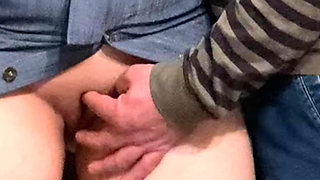 Dirty Fantasy! Old Perv Rubbing Perfect Pussy in Subway