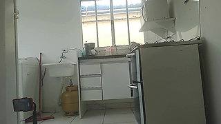 She Drooled Over the Whole Boy's Cock Leaving Him Ready to Enter Her Sexy Ass All Marked with Lingerie.