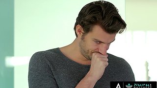 After that client saw his masseuse fapping on him he got the most wild fuck in his life