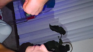 Blowing Smoke on Stepdaddys Bigdbg Cock