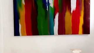 Super hot busty blonde babe fucks a big dick on webcam