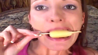 Skinny Brunette Stretched by Multiple Throbbing Cocks in Wild Gangbang