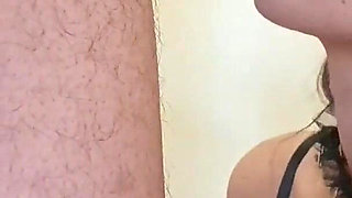 MILF with Sunglasses Gives a Blowjob and Gets a Cumshot in Her Mouth