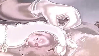 A Nurse in White Gloves Waxes a Guy