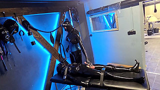 Breathplay Where a Slave Has to Drink His Mistress's Watter.
