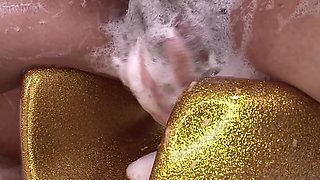 Horny Asian Babe Nuru Massage and Bath Fuck with Soap