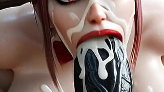 Deepthroat Blowjob - Girl Gagging Hard on Huge Cock